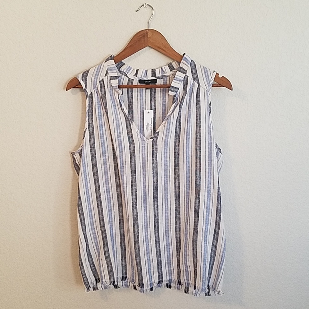 Anthropologie Drew Stella Sleeveless Striped Top S